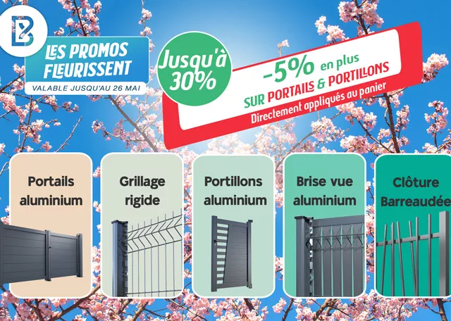 Promotions sur les portails, portillons, grillages et occultants