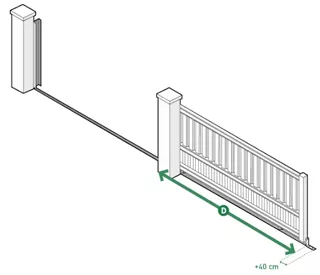Portail : Prise de mesure refoulement portail coulissant aluminium