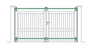 Portail : prise de mesure largeur portail double battant aluminium