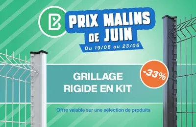 Bodeor : Profitez des réductions sur nos kits de grillage rigide, portail aluminium et brise vue.