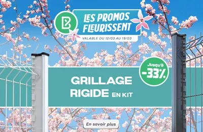Bodeor : Profitez des réductions sur nos kits de grillage rigide, portail aluminium et brise vue.
