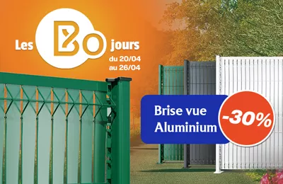 Bodeor : Profitez des réductions sur nos kits de grillage rigide, portail aluminium et brise vue.