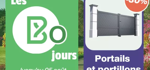 Bodeor : Profitez des réductions sur nos kits de grillage rigide, portail aluminium et brise vue.