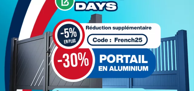 Bodeor : Profitez des réductions sur nos kits de grillage rigide, portail aluminium et brise vue.