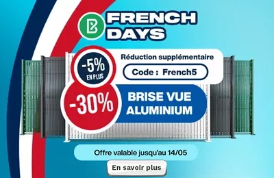 Bodeor : Profitez des réductions sur nos kits de grillage rigide, portail aluminium et brise vue.