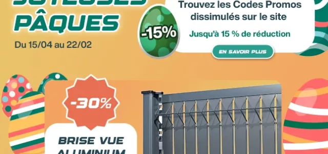 Bodeor : Profitez des réductions sur nos kits de grillage rigide, portail aluminium et brise vue.