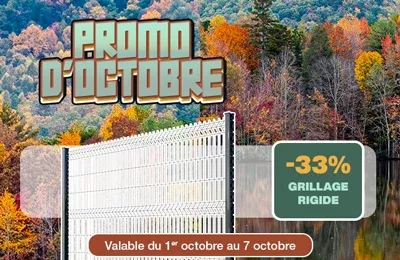 Bodeor : Profitez des réductions sur nos kits de grillage rigide, portail aluminium et brise vue.