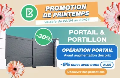 Bodeor : Profitez des réductions sur nos kits de grillage rigide, portail aluminium et brise vue.