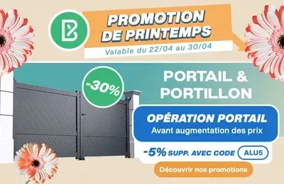 Bodeor : Profitez des réductions sur nos kits de grillage rigide, portail aluminium et brise vue.