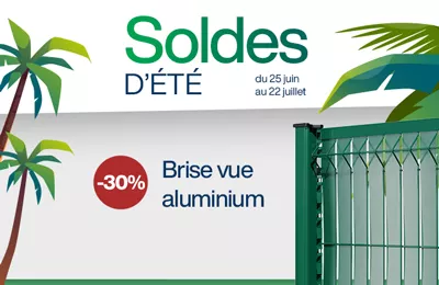 Bodeor : Profitez des réductions sur nos kits de grillage rigide, portail aluminium et brise vue.