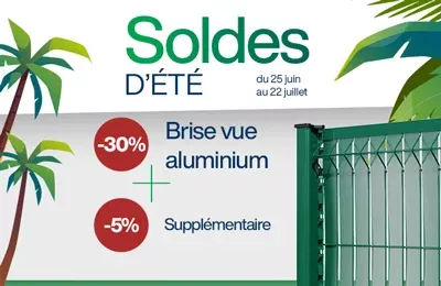 Bodeor : Profitez des réductions sur nos kits de grillage rigide, portail aluminium et brise vue.