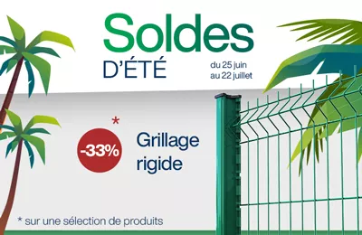 Bodeor : Profitez des réductions sur nos kits de grillage rigide, portail aluminium et brise vue.