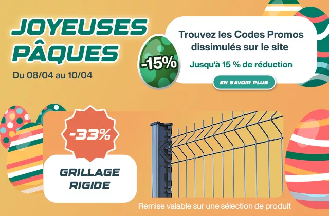 Voir les promotions clôtures-grillages et portails