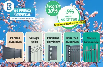 Voir les promotions clôtures-grillages et portails