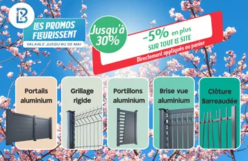 Voir les promotions clôtures-grillages et portails