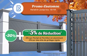 Voir les promotions clôtures-grillages et portails
