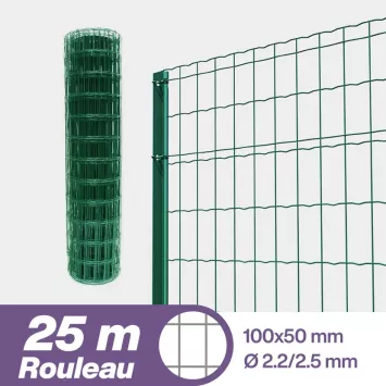 Illustration du produit Grillage soudé - Maille 100x50 - longueur 25 mètres