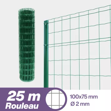 Illustration du produit Grillage soudé - Maille 100x75 - longueur 25 mètres