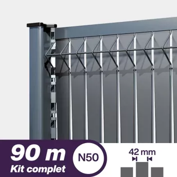 Illustration du produit Lattes occultation aluminium maille 50 - kit longueur 90m