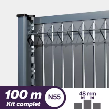 Illustration du produit Lattes occultation aluminium maille 55 - kit longueur 100m
