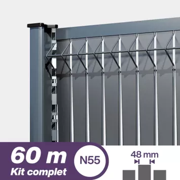 Illustration du produit Lattes occultation aluminium maille 55 - kit longueur 60m
