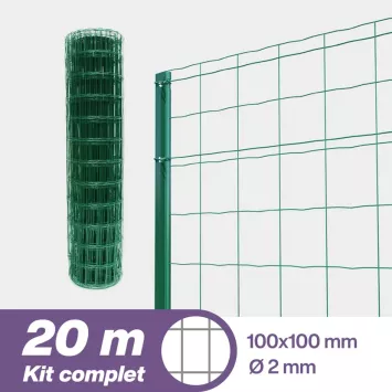 Illustration du produit Kit Grillage soudé – Maille 100×100 - longueur 20 mètres