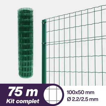 Illustration du produit Kit Grillage soudé - Maille 100x50 - 75 mètres