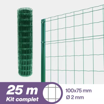 Illustration du produit Kit Grillage soudé – Maille 100×75 - 25 mètres