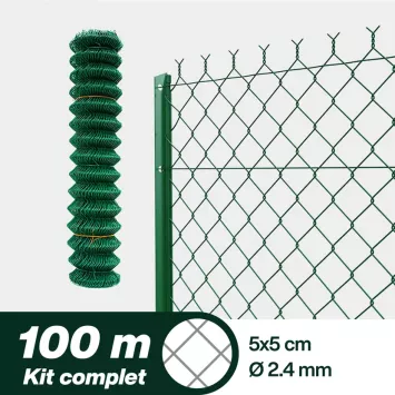 Illustration du produit Kit grillage simple torsion - longueur 100 mètres