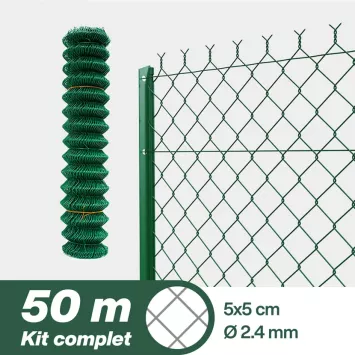 Illustration du produit Kit grillage simple torsion - longueur 50 mètres