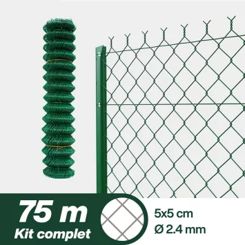 Illustration du produit Kit grillage simple torsion - longueur 75 mètres
