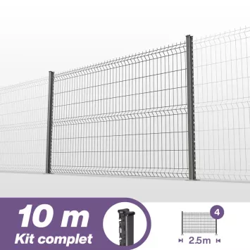 Illustration du produit Kit grillage rigide poteaux H pro - longueur 10 mètres