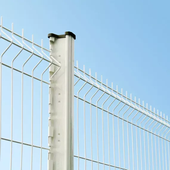 Ensemble de clôture en treillis métallique - clôture 5m x 50cm - 4 poteaux  - ensemble