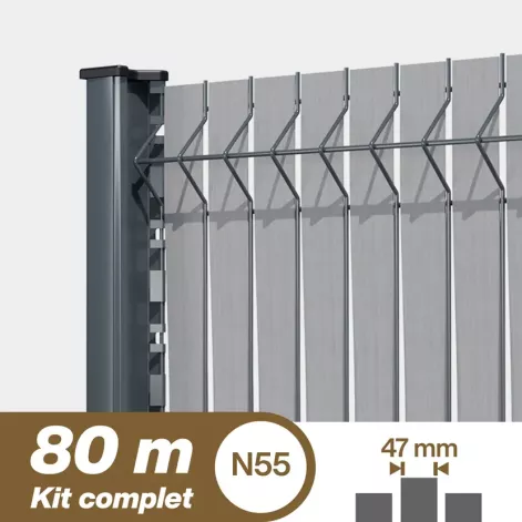 Brise vue: Kit Lattes composites 80m