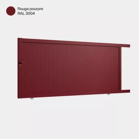 Portail rouge en aluminium