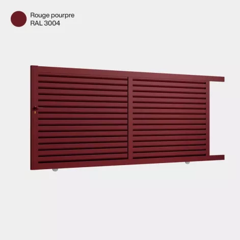 Portail rouge en aluminium