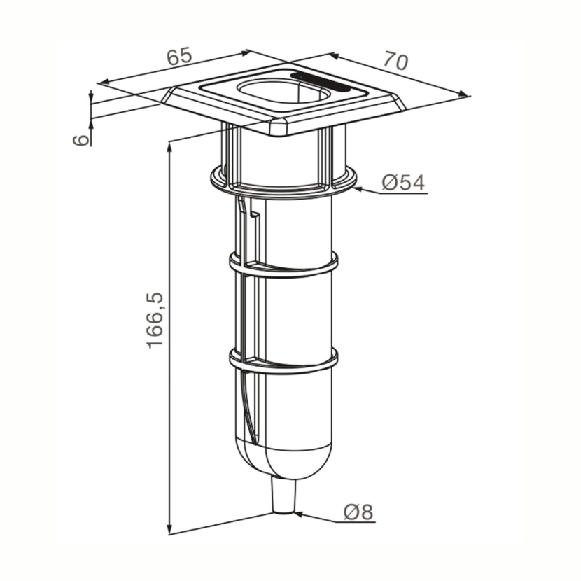Dimension butée de sol pour verrou VSF