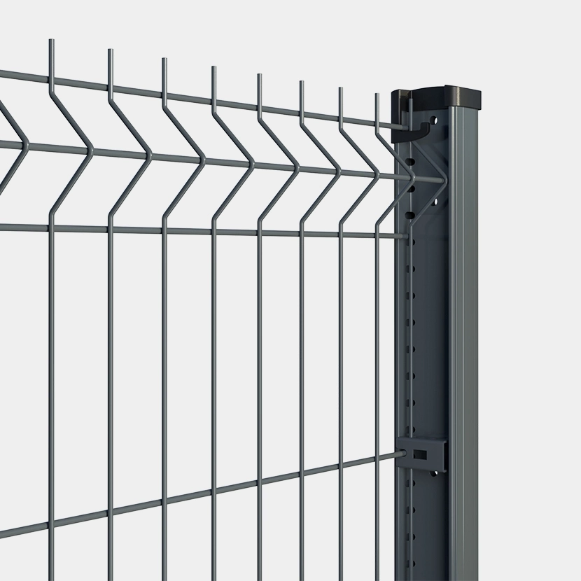 Embout de finition rtendu avec poteau EKLIPS et grillage