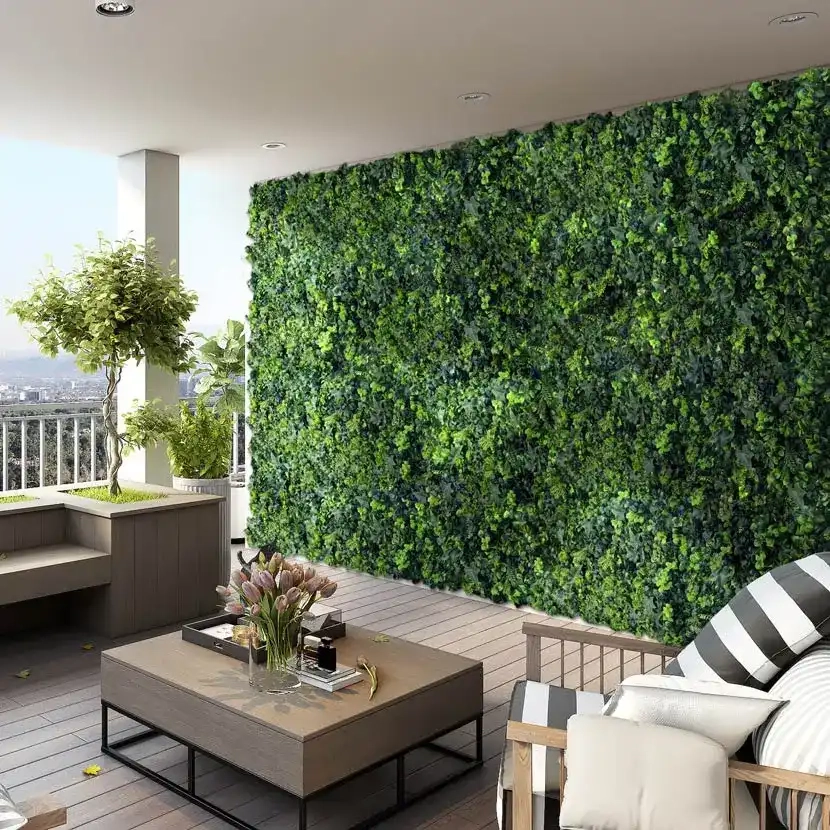 Brise-vue Feuillage artificiel Lierre principal sur mur