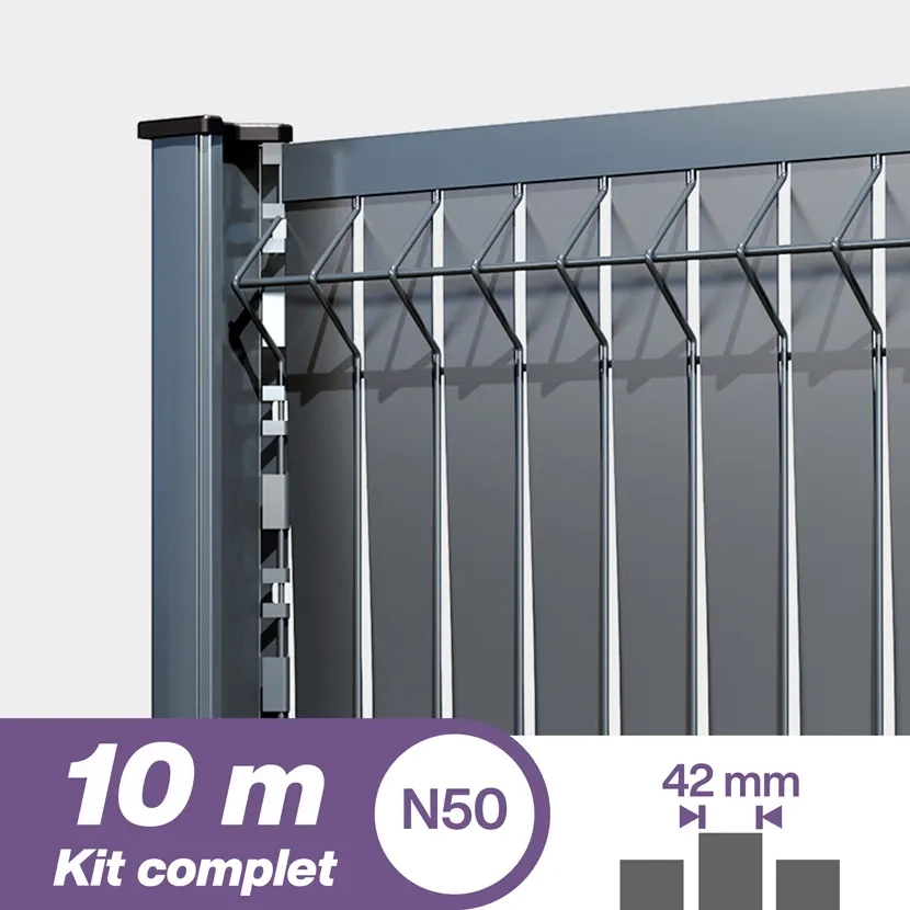 Brise vue: Kit lattes aluminium N50 10m