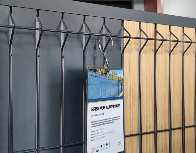 Lattes aluminium imitation bois