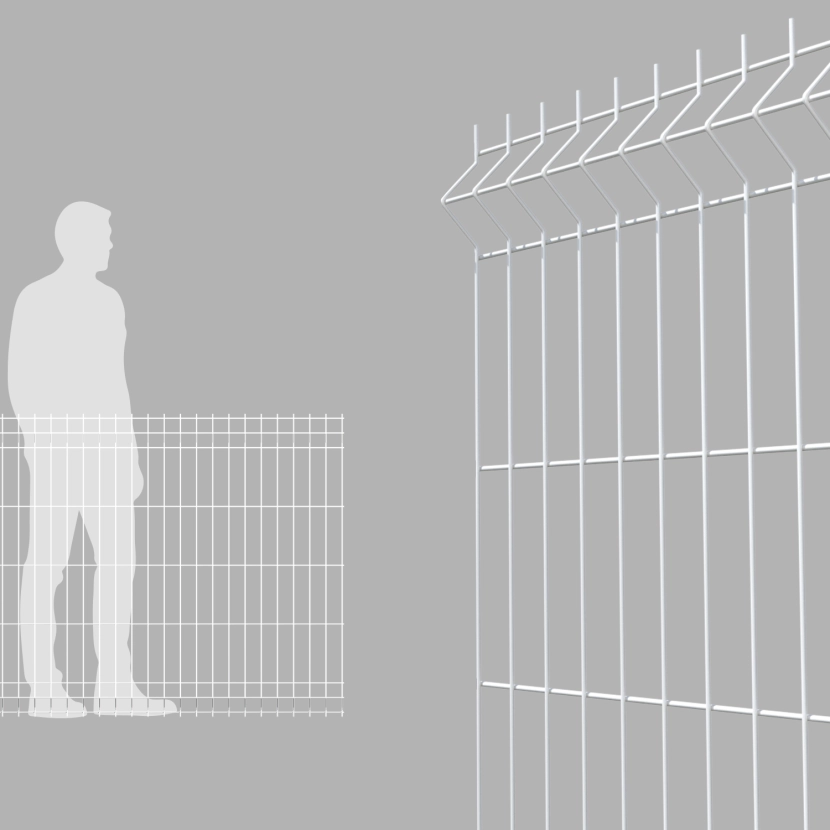 Panneau Grillage rigide blanc 1m  (103 cm)