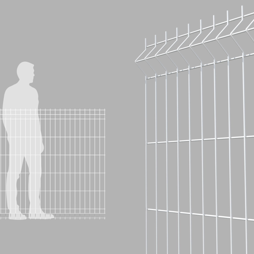 Panneau Grillage rigide blanc 1m  (123cm)