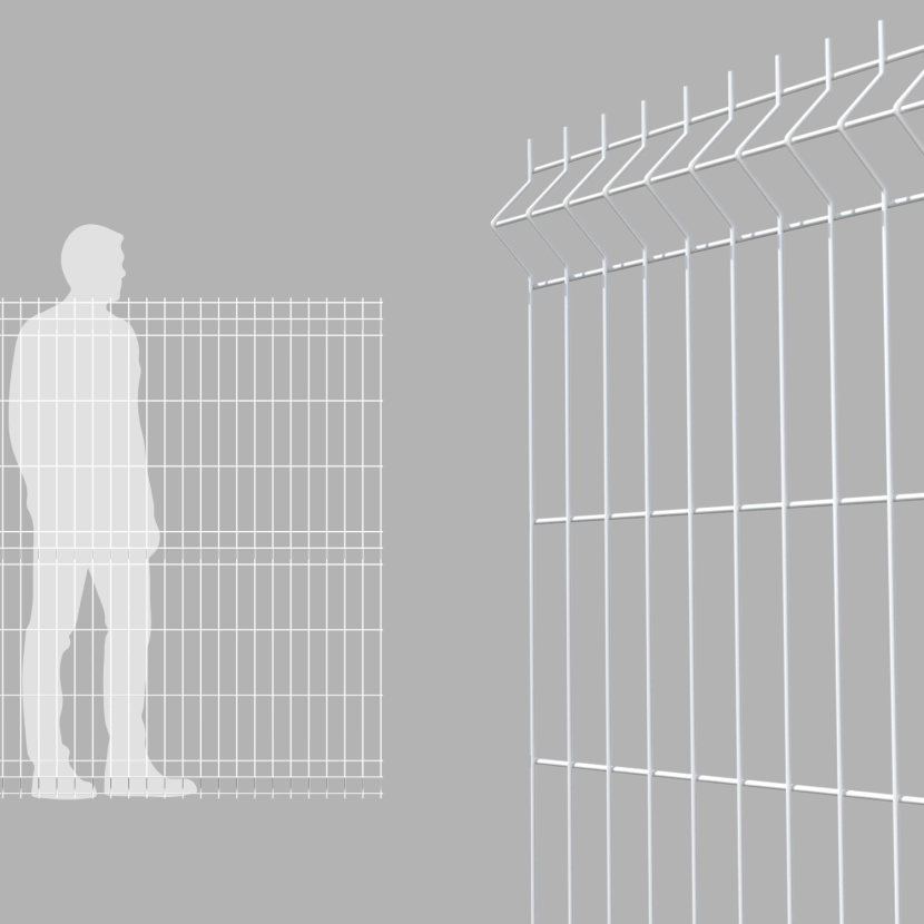 Panneau Grillage rigide blanc 1m  (153cm)