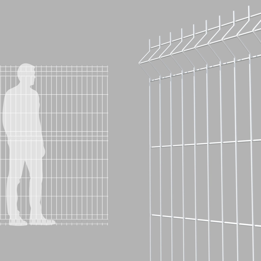 Panneau Grillage rigide blanc 1m  (173cm)