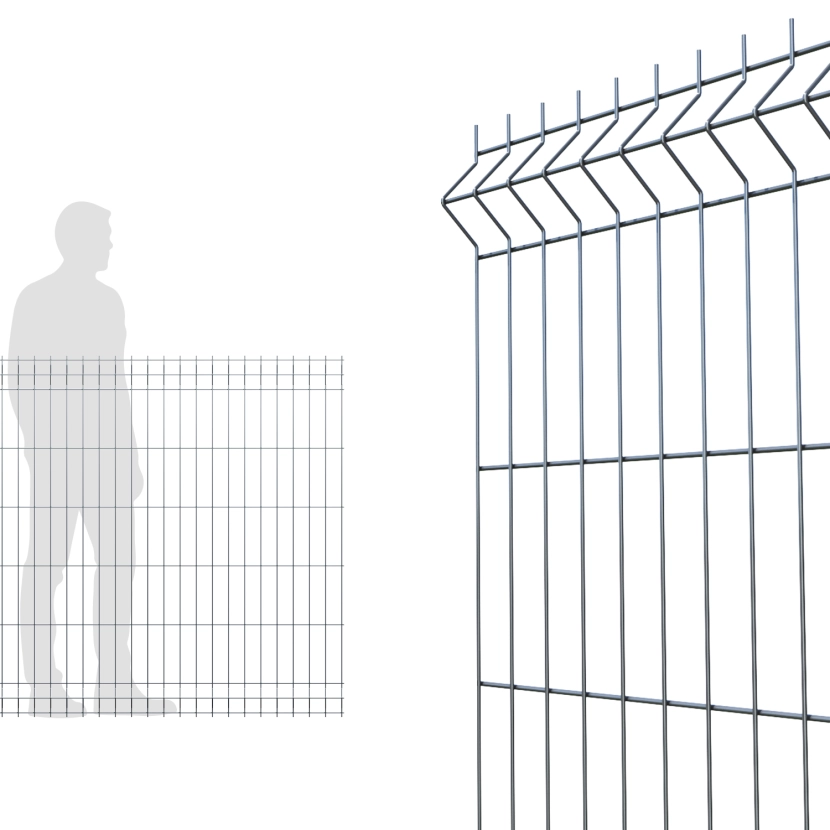 Panneau Grillage rigide gris anthracite  1m23  (123cm)