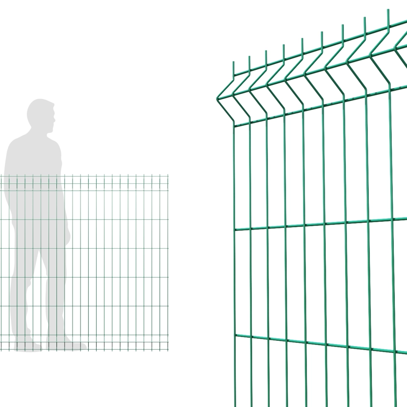 Panneau Grillage rigide  vert  1m23  (123cm)