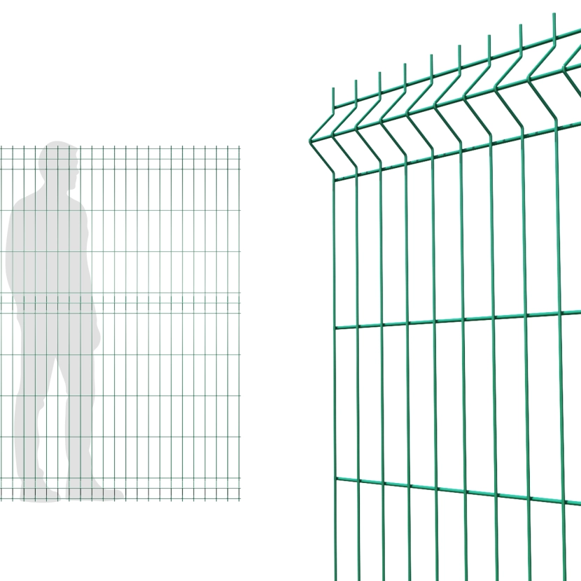 Panneau Grillage rigide  vert  1m73  (173cm)