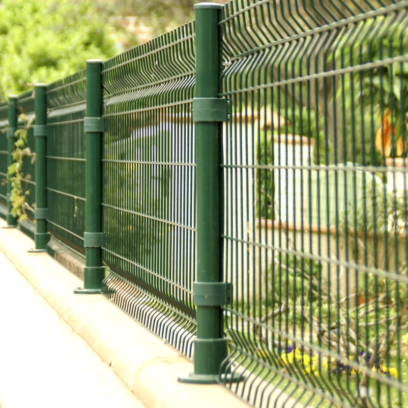 grillage rigide: kit poteaux ronds 40m vert