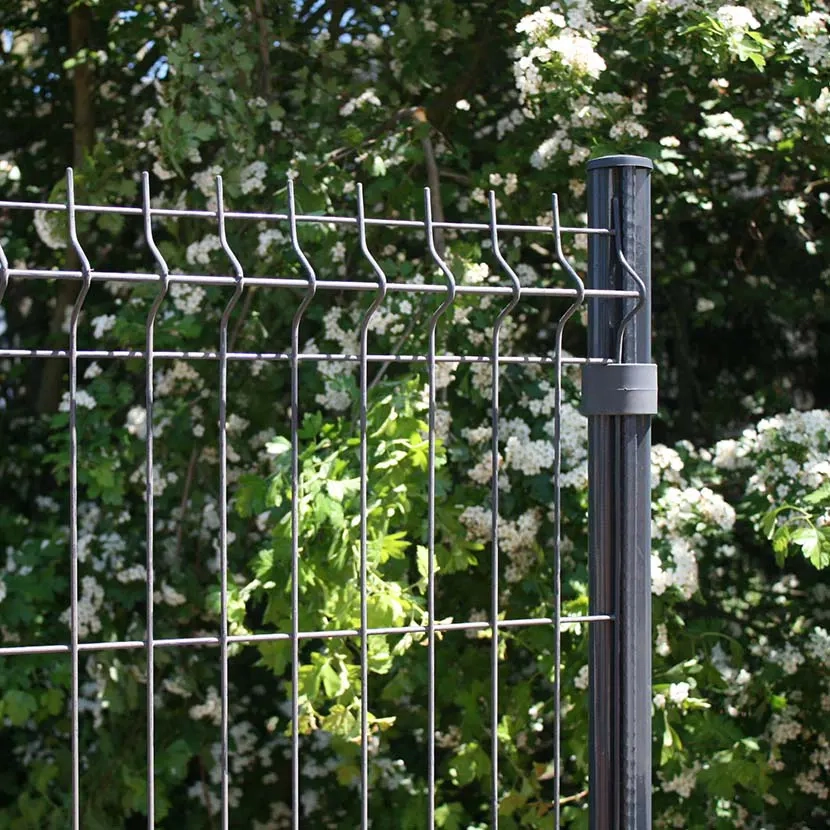 grillage rigide: kit poteaux ronds 60m gris anthracite